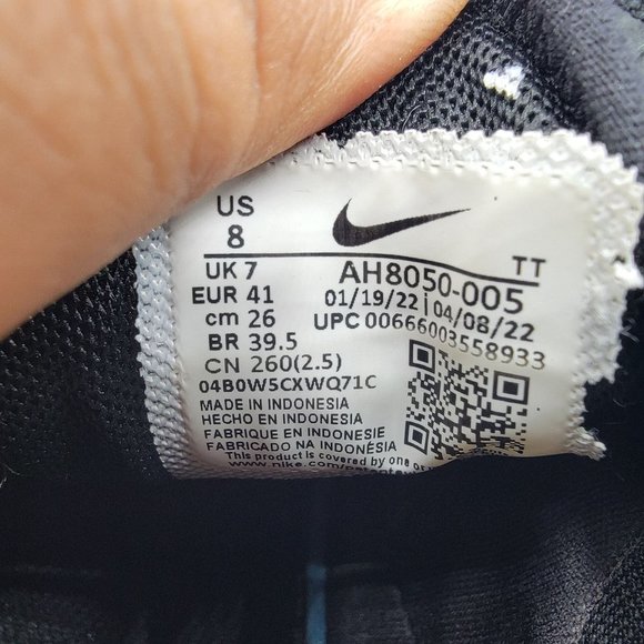 Nike Air Max 270 Mens 8 Triple Black Sneaker Shoes Casual Outdoors AH8050-005 - Picture 8 of 14